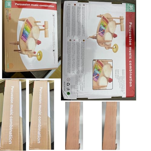 Set Strumenti Musicali Montessori In Legno Per Bambini 1-3 Anni – Xilofono, Tamburo, Maracas E Altri 7 Pezzi – Giocattolo Educativo Regalo