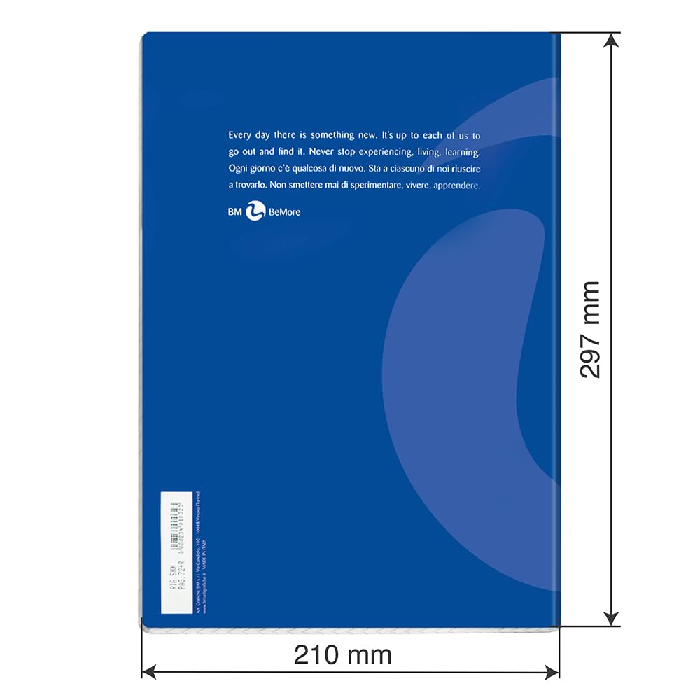 Blocco Notes Derby BM BeMore - Confezione Da 10 Pezzi, Formato A4, Carta 60g/m², Rigatura 5mm - Foto 6