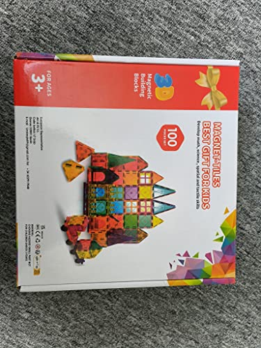 Set 100 Blocchi Magnetici 3D Per Bambini – Giocattolo STEM Creativo Con Forme Geometriche, Oltre 3 Anni