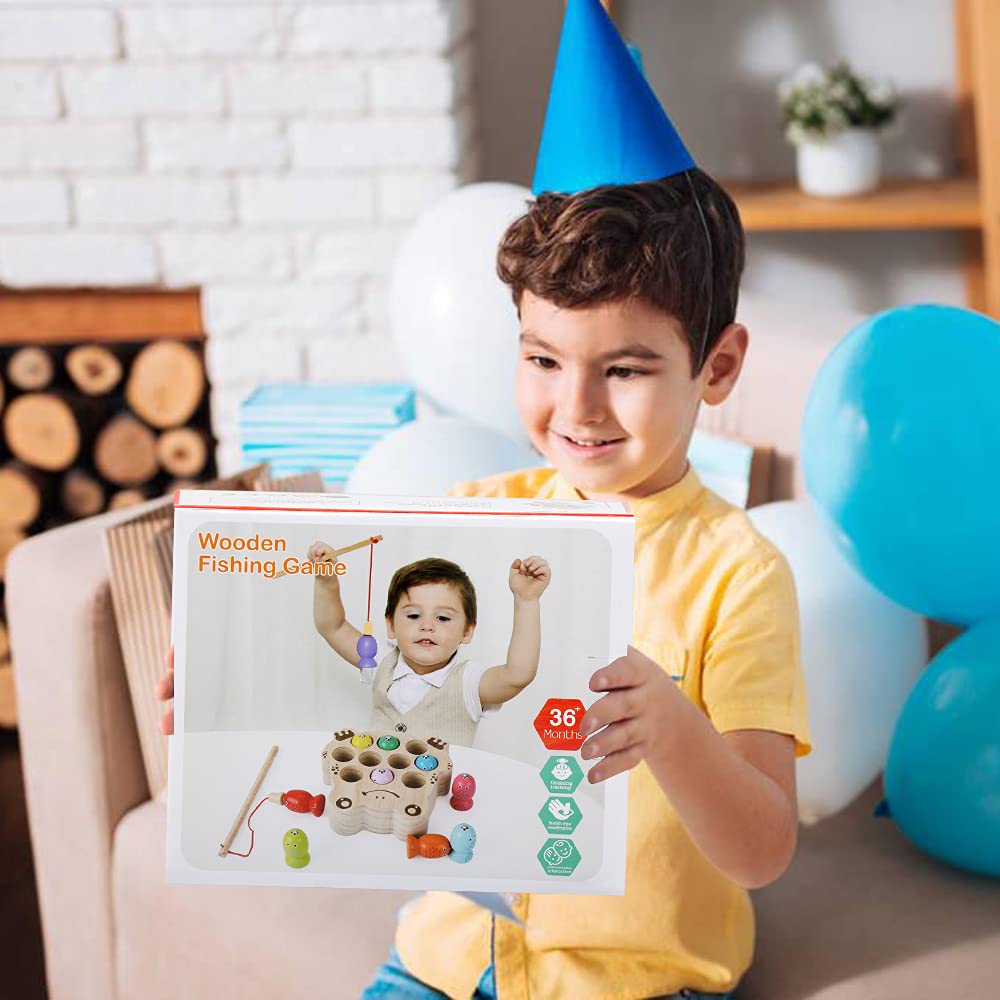 LinStyle Giochi Bambini 3 Anni, Giochi di Pesca, Giochi Montessori Mag