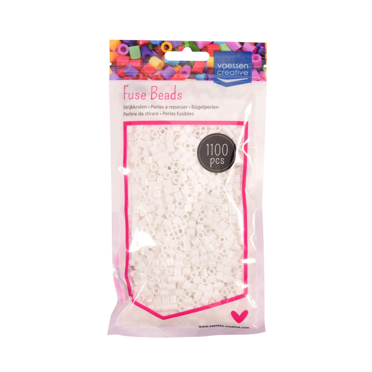 Vaessen Creative Perline a Fusione, Fucsia, Set di 1100 Vaessen Creative Perline a Fusione, Fucsia, Set di 1100