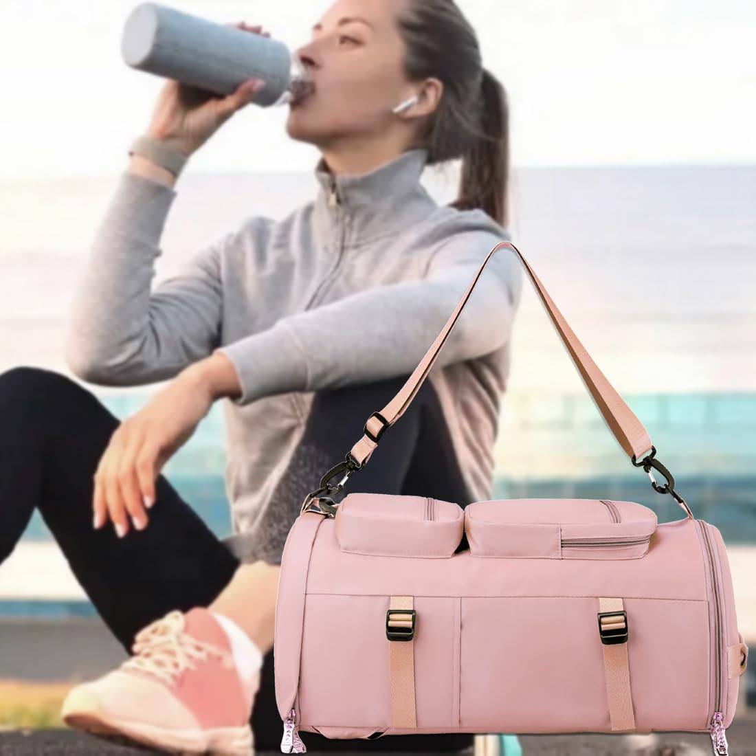 Borsa portaoggetti per scarpe da viaggio portatile Premium con cerniera per scar Borsa portaoggetti per scarpe da viaggio portatile Premium con cerniera per scar