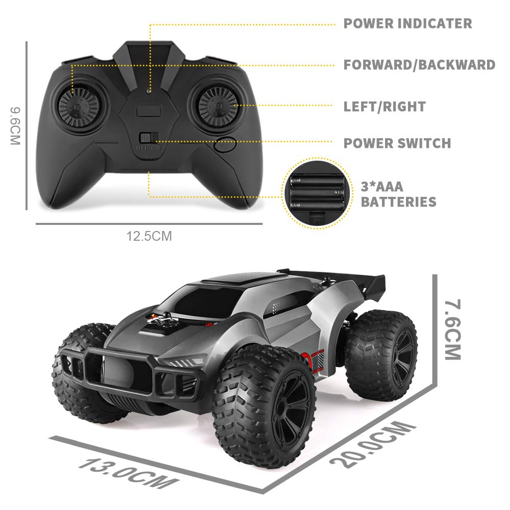 Auto Telecomandata Acrobatica Vokida 4WD Con Luci LED E Musica, Velocità 25 Km/h, 2 Batterie Ricaricabili, Regalo Per Bambini 6-12 Anni, Colore Blu