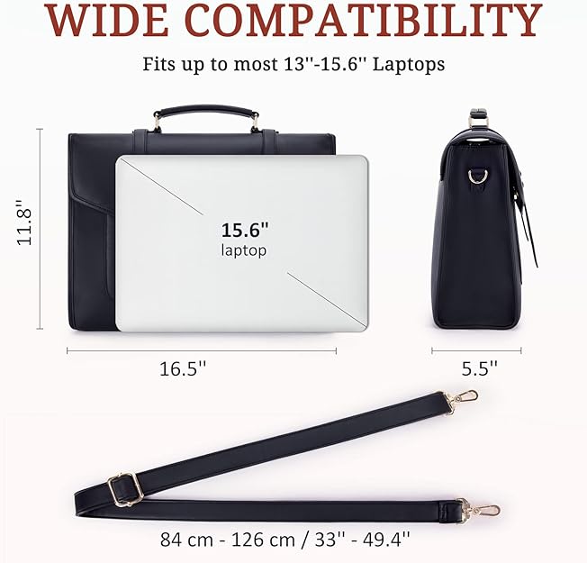 Borsa a tracolla per computer portatile 18 Top Handel vintage messenger vali