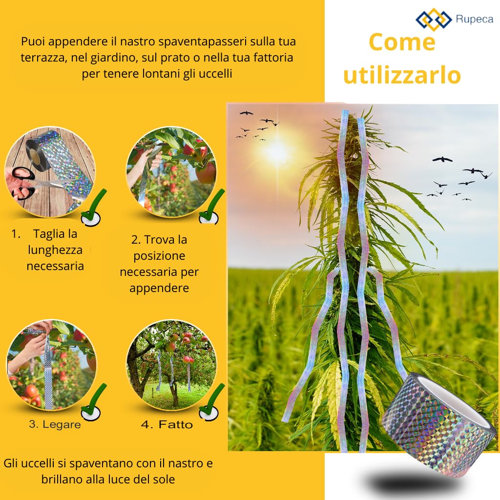 Nastro Antipiccione 50 Mm ALLONTANAMENTO VOLATILI - DISSUASORE PICCIONI Antipiccione In Offerta - Foto 9