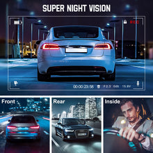 Carica l'immagine nel visualizzatore di Gallery, Dash Cam Auto 360 Gradi, con 4 Telecamere 1080P Anteriore e Posteriore Sinistra Destra, Dashcam Auto con WiFi, Parcheggio 24 ore, Telecamera Auto Atti Vandalici con Visione Notturna con 128 GB