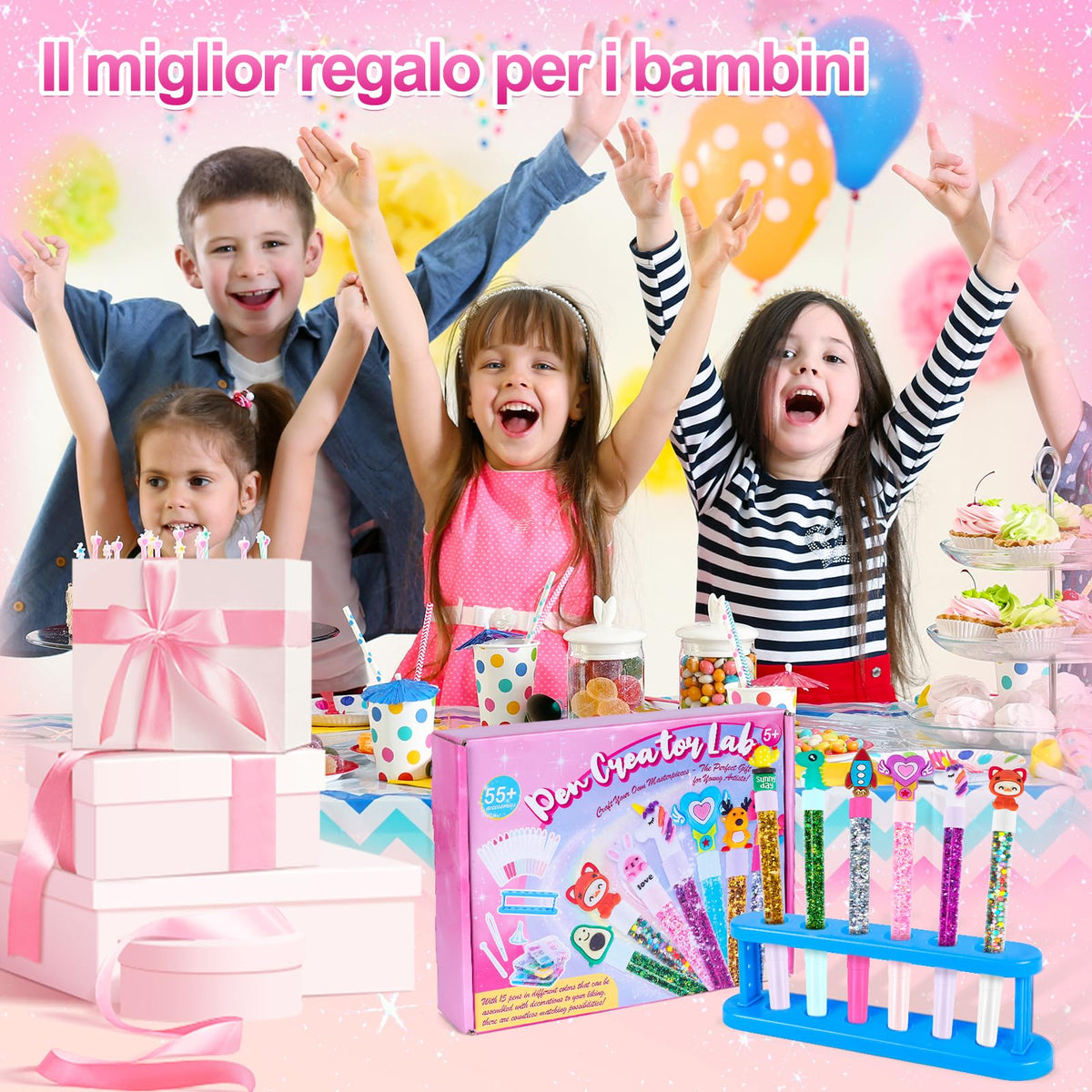 MOFU MOFU - Astuccio Scuola Ufficiale Mofu Mofu, Astuccio 3 Scomparti Bambina E Bambino Con Set Cancelleria, Penne Cancellabili Blu E Rossa, E Pratica Chiusura A Zip, 20x13Hx7 Cm, Lilla : Amazon.it: Moda