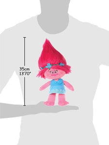 Trolls - Peluche Principessa Poppy 35cm, capelli rosa - Qualità super soft - Ilgrandebazar