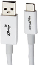 Carica l'immagine nel visualizzatore di Gallery, AmazonBasics - Cavo maschio USB Type-C a USB-A 3.1 Gen 2, 0,9 metri, Bianco - Ilgrandebazar