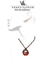 Carica l'immagine nel visualizzatore di Gallery, Venetiaurum - Collana Multifilo Donna Con Pendente In Vetro Originale Di...