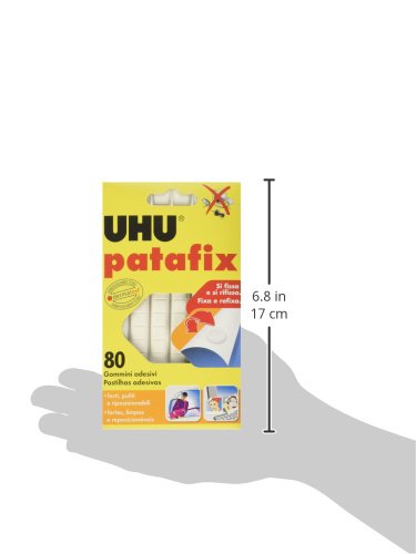 UHU Patafix 41710 - Gomma adesiva removibile, Bianco, confezione da 80 –