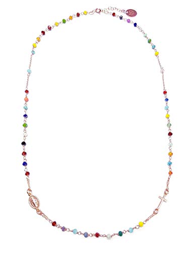 Linea Italia Gioielli - Collana Rosario in Argento 925 con Perline Rosse, Croce e Medaglietta Madonna - Made in Italy Linea Italia Gioielli - Collana Rosario in Argento 925 con Perline Rosse, Croce e Medaglietta Madonna - Made in Italy