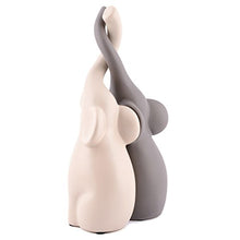 Carica l'immagine nel visualizzatore di Gallery, Pajoma - Coppia di Statuette in Ceramica a Forma elefantini, Grigio (Grau) - Ilgrandebazar