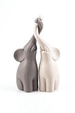 Carica l&#39;immagine nel visualizzatore di Gallery, Pajoma - Coppia di Statuette in Ceramica a Forma elefantini, Grigio (Grau)