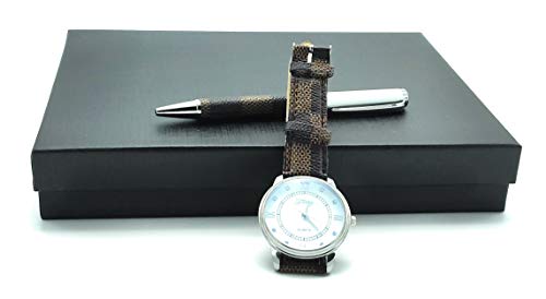 Cofanetto regalo uomo orologio penna portafoglio e cintura set laurea –