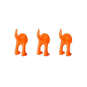 IKEA, set di 3 ganci appendiabiti a forma coda cane, per Orange - Ilgrandebazar
