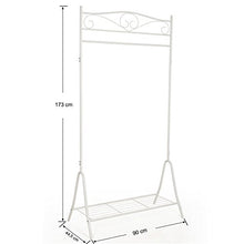 Carica l'immagine nel visualizzatore di Gallery, SONGMICS Appendiabiti Autoportante in Metallo, Portabiti Stand Bianco Panna