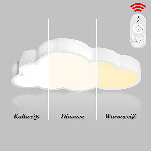 Lampada Soffitto A Nuvole LED - 48W, Dimmerabile, Telecomando - Per Cameretta Bambini - Foto 8