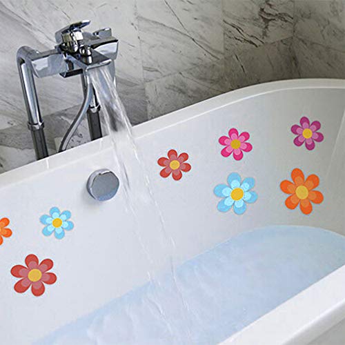 PATIKIL 12 Adesivi Antiscivolo Per Vasca Da Bagno E Doccia A Forma Di Fiocco Di Neve - Bianco, Con Raschietto, In Gomma PEVA, Autoadesivi, 80x80 Mm