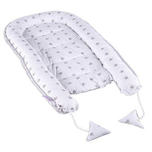Carica l'immagine nel visualizzatore di Gallery, riduttore lettino neonato antisoffoco - 90 x 50 cm, Bianco Grigio Con Stelle