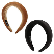 Carica l'immagine nel visualizzatore di Gallery, Folora Fasce per capelli imbottite in velluto 2 pezzi Moda accessori per... - Ilgrandebazar