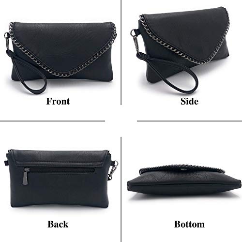 Donna Pelle Doppia Cerniera Portafoglio Crocodile Modello Pochette