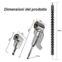 Carica l'immagine nel visualizzatore di Gallery, JTENG Avvitatore Angolo Adattatore, set di Punte da Trapano Adattatore 3pcs - Ilgrandebazar