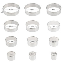Carica l'immagine nel visualizzatore di Gallery, Gwhole Set di 12 Coppapasta Rotondo Acciaio Inox Tagliapasta Aperta Tondo...
