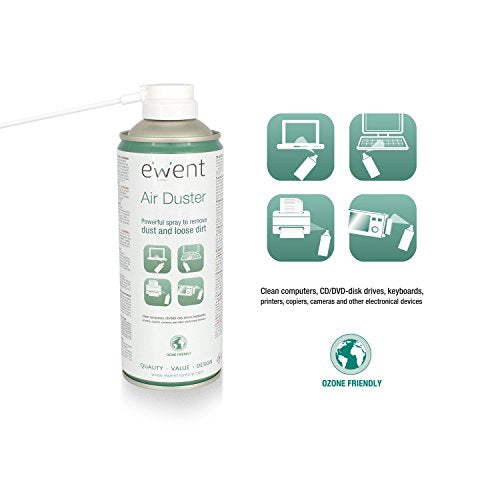 Ewent EW5601 Spray ad Aria Compressa, 400 ml, Cannuccia Lunga, Bianco -  Bonehead System