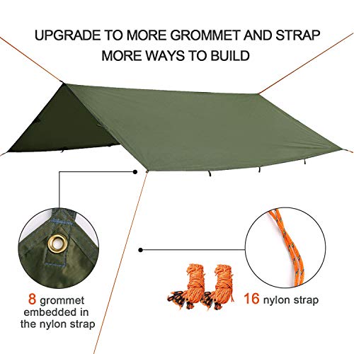 odoland tarp Odoland Tarp Tenda Parasole da Spiaggia con Ancoraggio a Sabbia e Cord – Ilgrandebazar.it