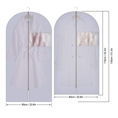 4 Custodie Porta Abiti 60x180 Cm - Copriabiti Antipolvere E Antiumidità - Foto 6