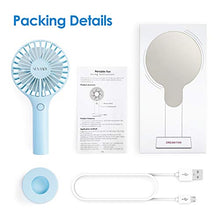 Carica l'immagine nel visualizzatore di Gallery, Sunandy Mini Ventilatore USB portabile con potente motore brushless a 3 Blu