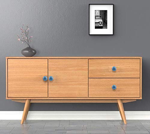 20 Pomelli In Ceramica Vintage Bianco Crema - Con Motivi Floreali, Per Porte, Armadi E Cassetti - Foto 4