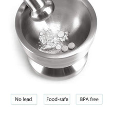 Carica l'immagine nel visualizzatore di Gallery, Tera Mortaio e Pestello in Acciaio Inox 18/8 Pillole Spezia Macinino... - Ilgrandebazar