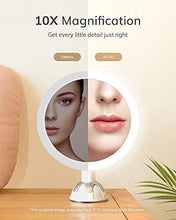 Carica l'immagine nel visualizzatore di Gallery, AEVO 10X Specchio Ingranditore per Trucco con 30 Luci LED, 3 Modalità di...