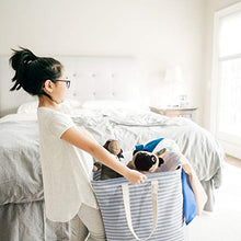 Carica l'immagine nel visualizzatore di Gallery, Lifewit 72L Cesta Portabiancheria in Cotone Terylene e Rivestimento 72L, Blu