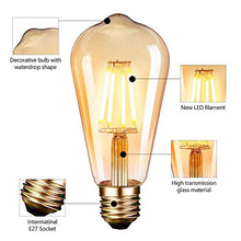 Carica l'immagine nel visualizzatore di Gallery, LED Lampadina Vintage Edison, 4W 220V E27 2600-2700K 400LM Edison Led St64 - Ilgrandebazar