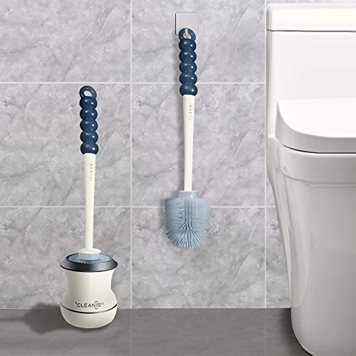 NJesBaa Scopini per WC con Porta scopino, Set di spazzole in Silicone. –