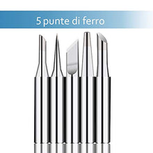 Carica l'immagine nel visualizzatore di Gallery, GHB Saldatore 60W 10-in-1 Kit di Saldatura con Valigetta per Trasporto, 5... - Ilgrandebazar