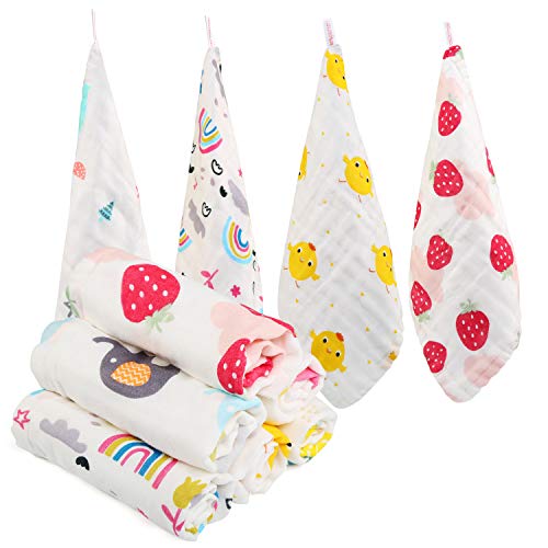 Salviette In Mussola Per Bambini 10 Pezzi 25x25 Cm - Cotone Naturale, Assorbenti, Per Viso, Doccia E Pappa - Foto 7