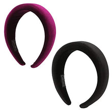 Carica l'immagine nel visualizzatore di Gallery, Folora Fasce per capelli imbottite in velluto 2 pezzi Moda accessori per... - Ilgrandebazar