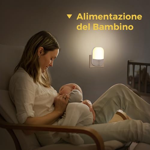 Luce notturna con sensore di movimento, 2 luci LED per armadietto, lampada d'accento a batteria