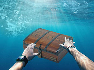 Collana Cuore dell'oceano, con ciondolo Titanic in scatola di legno Blu - Ilgrandebazar