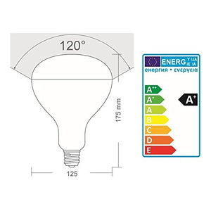 Lampadina LED E27 R125 8W 230V 2700K 750 lm Dimmerabile Frosted per Flos...