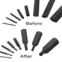 Carica l'immagine nel visualizzatore di Gallery, Guaine Termorestringenti, HTBAKOI Guaina Termorestringente Nera 600pz Set di... - Ilgrandebazar