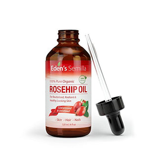 Olio di Rosa Mosqueta Puro al 100% - 120ml - Certificato BIOLOGICO - 120 ml
