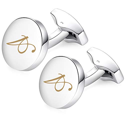 Gemelli Uomo Con Iniziali - Design Infinity In Ottone Placcato Nero, Ideali Per Matrimoni E Eventi - Foto 3