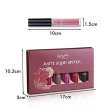Carica l'immagine nel visualizzatore di Gallery, Luckyfine 6 pezzi rossetto liquido opaco di lunga durata impermeabile kit... - Ilgrandebazar
