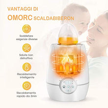 Carica l'immagine nel visualizzatore di Gallery, OMORC Scaldabiberon Portatile Elettrico, Sterilizzatore con Display LCD...