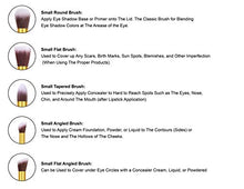 Carica l'immagine nel visualizzatore di Gallery, Sunnicy 10 pezzi Set premium di pennelli sintetici Kabuki per il 10 Pcs Gold